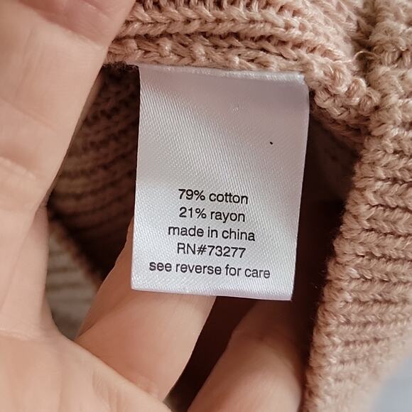 Elizabeth and James Peach Pink V Neck Ribbed Knit Minimal Tank Top Size Large - Picture 6 of 9